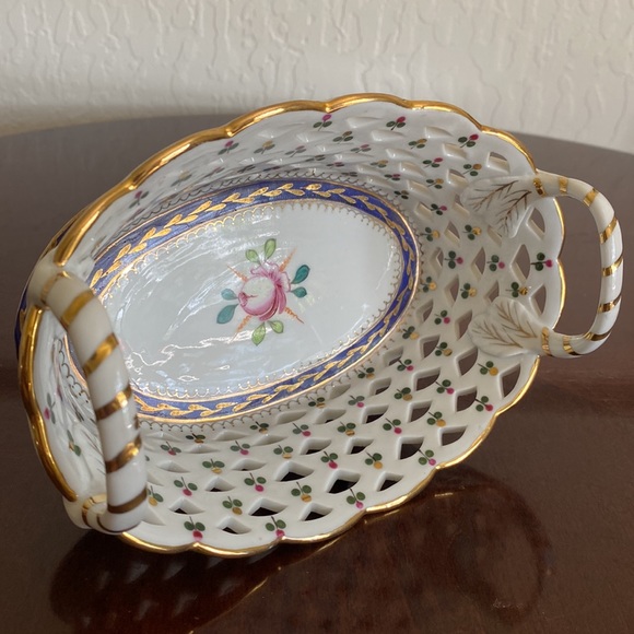 Other - Hand Painted Porcelain Decorative Basket